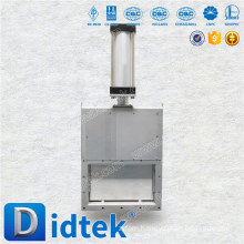 Didtek pneumatic actuator cast steel Knife rectangular gate valve